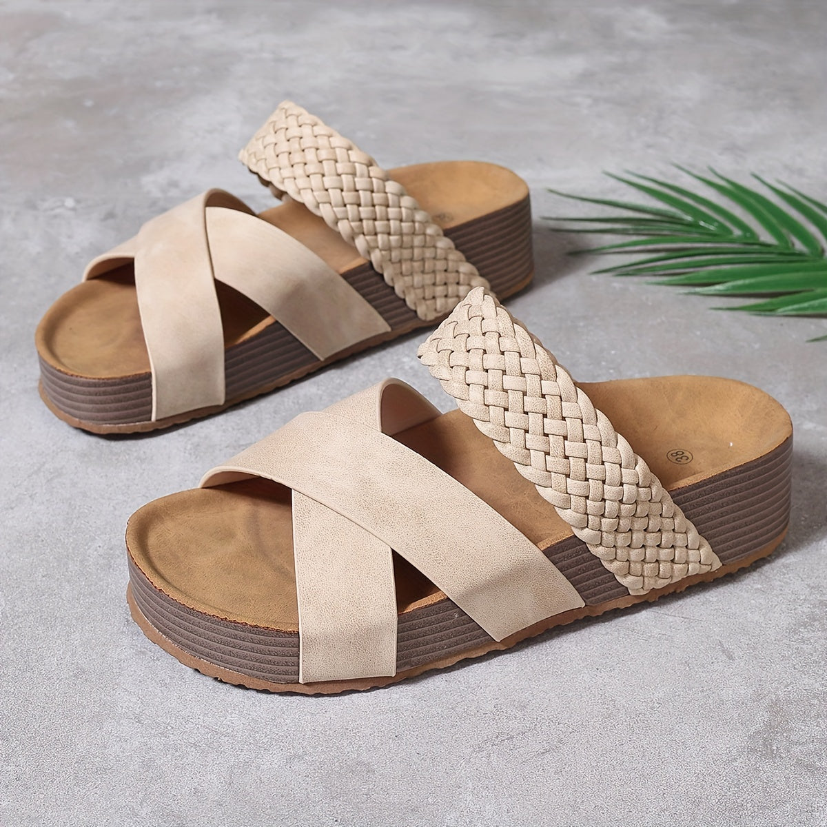 Esme | Crisscross Espadrille Slide Sandals